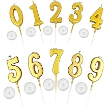 Amazon.co.jp: KALOLINNA バースデーナンバーキャンドル 0～9 10